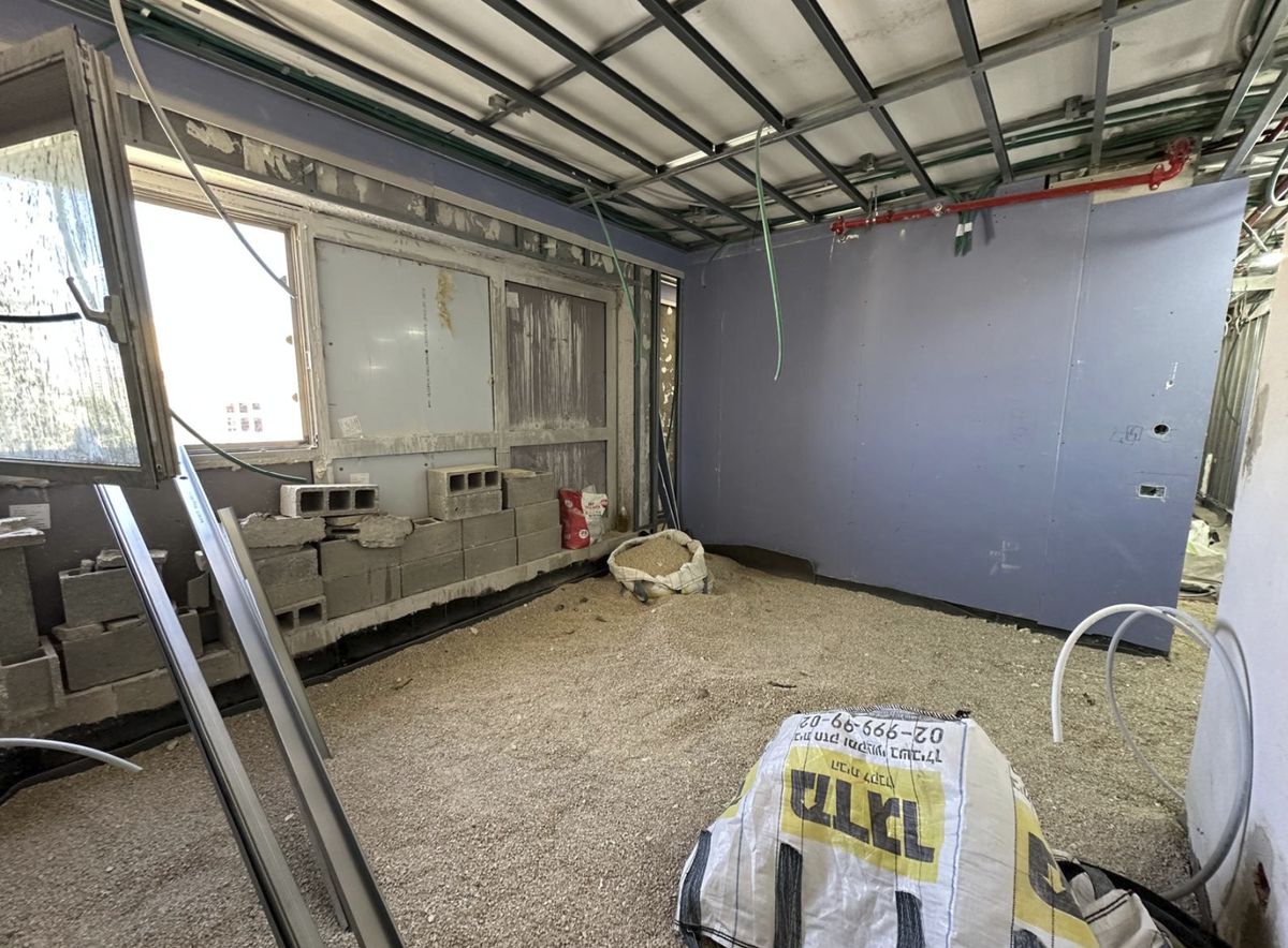 Framing installed, ready for insulation