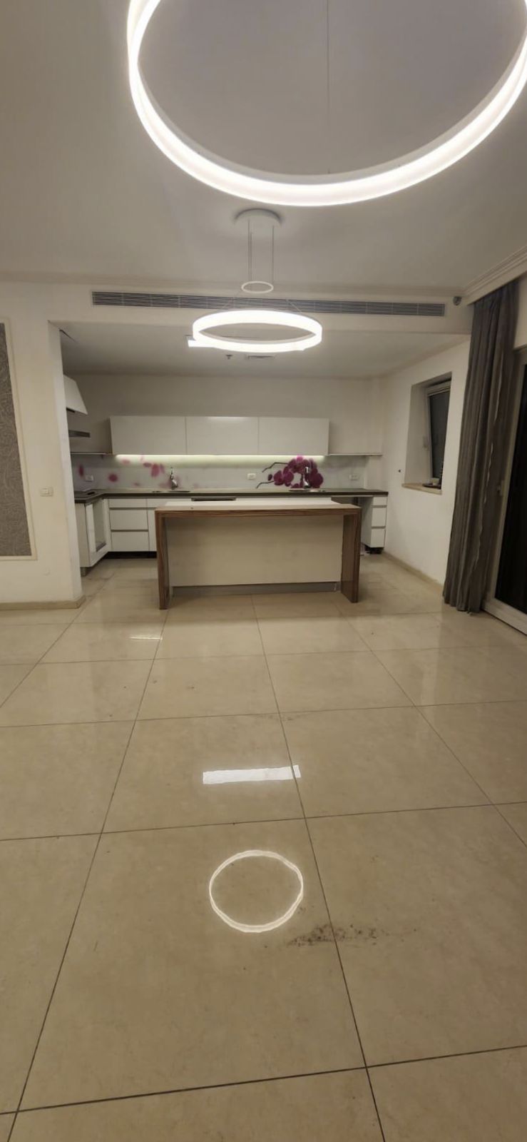 Hallway with built-in cabinetry before renovation